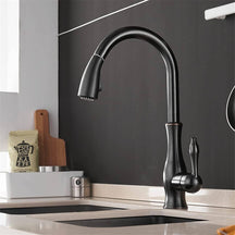 Torneira Gourmet Cozinha Extensível Monocomando Darty torneira gourmet Cozinha Artificio Lar Preto (detalhes em Bronze) 