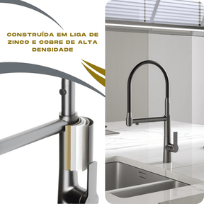 Torneira Gourmet Cozinha Monocomando Duo Premium Luxo Com Saida Para Filtro Proton torneira gourmet Cozinha Artificio Lar 