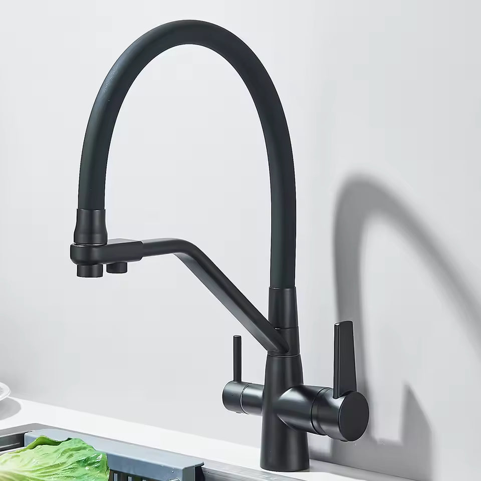 Torneira Gourmet Monocomando Com Saida Para Filtro Grutta torneira gourmet Cozinha Artificio Lar Preto 