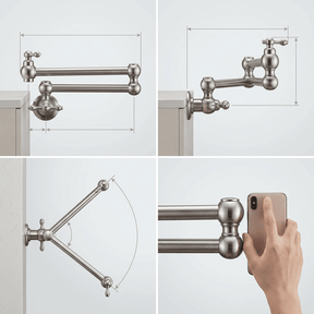 Torneira Gourmet Para Cozinha Articulada de Parede/ Água Fria Velatti Torneira Gourmet Para Cozinha Articulada de Parede/ Água Fria Velatti Artificio Lar 