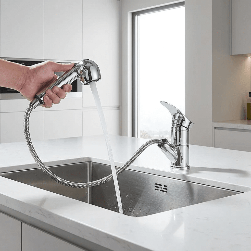 Torneira Gourmet para Cozinha Monocomando Retrátil Pluvia Bathroom Suites Artificio Lar