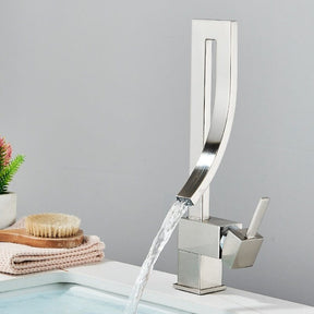 Torneira Moderna Design Bico Recurvo Misturador Monocomando Banheiro Torneira Moderna Design Bico Recurvo Misturador Monocomando Banheiro Artificio Lar 