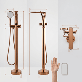 Torneira Monocomando AquaLux Rose Gold Bathroom Cabinets Artificio Lar 
