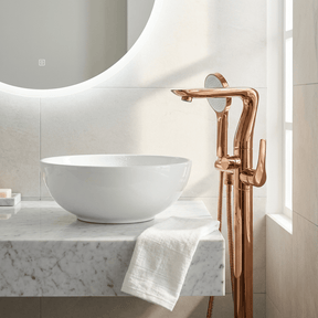 Torneira Monocomando AquaLux Rose Gold Bathroom Cabinets Artificio Lar 