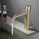 Torneira Monocomando Banheiro Lavatório Drumon Artificio Lar Torneira Monocomando Banheiro Lavatório Drumon Artificio Lar Artificio Lar Ouro Escovado - Baixa 