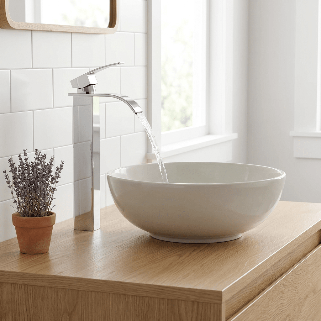 Torneira para Banheiro Bica Alta Monocomando Cascata Fluence Bathroom Suites Artificio Lar