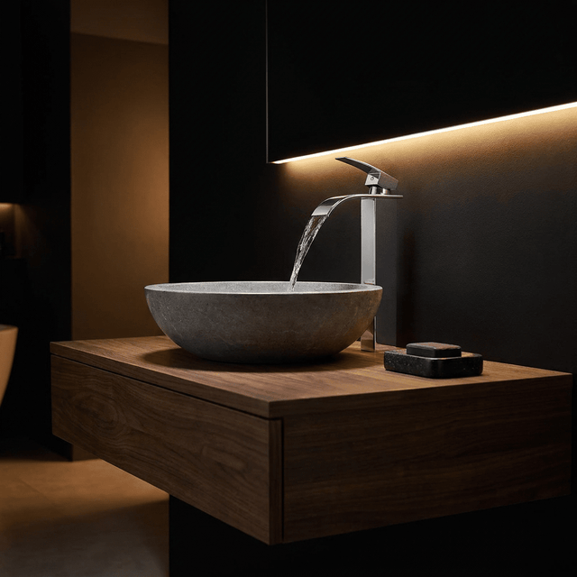 Torneira para Banheiro Bica Alta Monocomando Cascata Fluence Bathroom Suites Artificio Lar