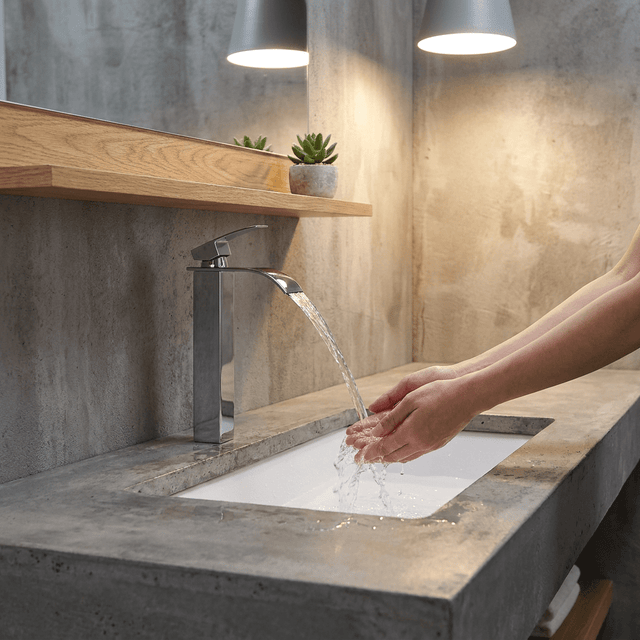 Torneira para Banheiro Bica Alta Monocomando Cascata Fluence Bathroom Suites Artificio Lar