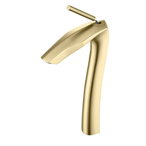 Torneira Para Banheiro de Bancada Cronos Torneira Para Banheiro de Bancada Cronos Artificio Lar Dourado Escovado 