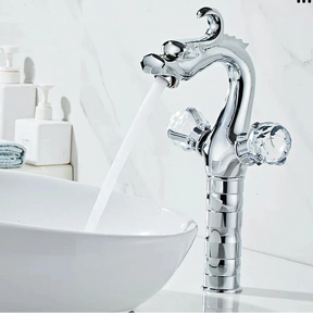 Torneira Para Banheiro de Bancada Dragon Luxury Torneira Para Banheiro de Bancada Dragon Luxury Artificio Lar Cromado Alta 