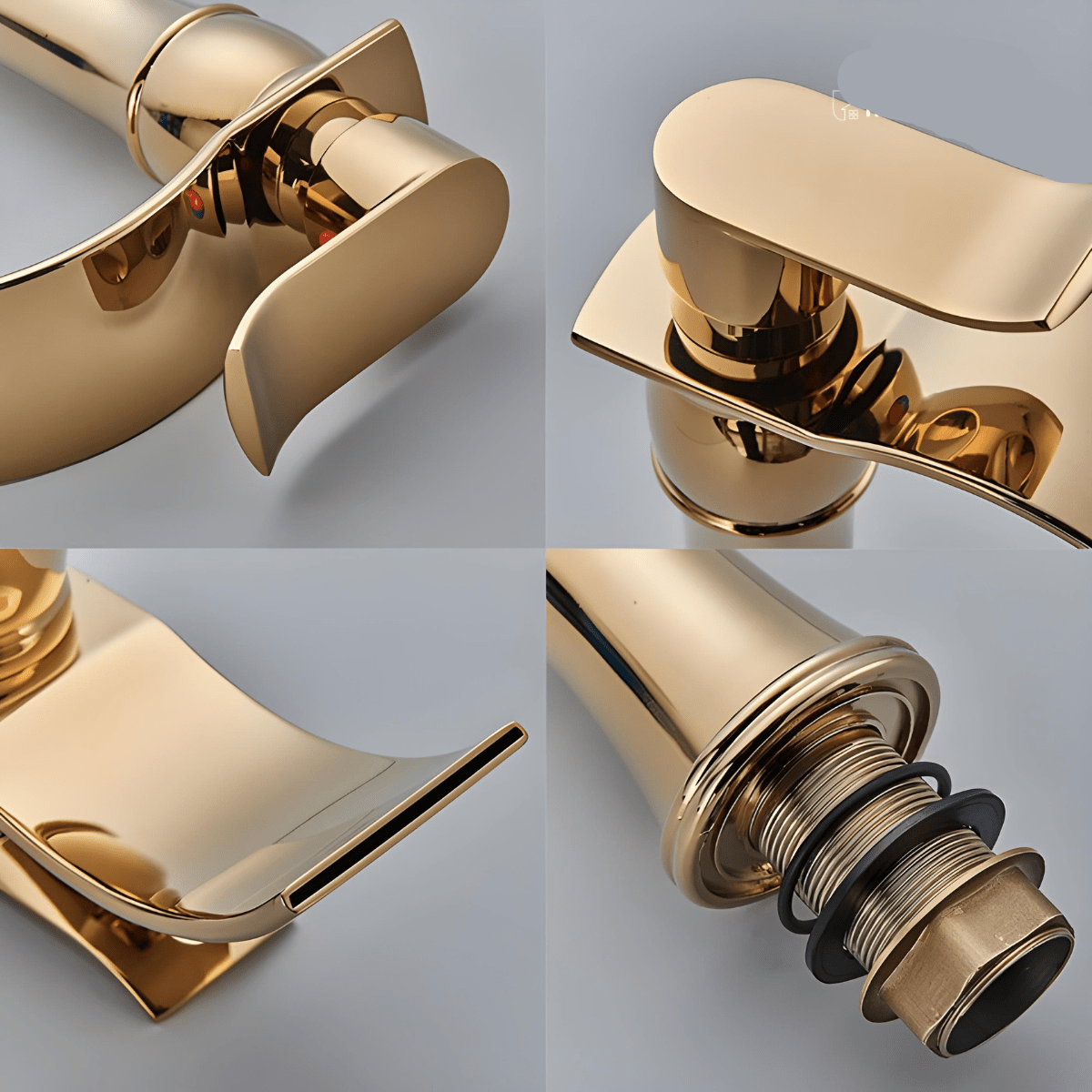 Torneira Para Banheiro Dourada Bica Alta Monocomando Cascata Luxo Misturador Sinko Torneira Para Banheiro Dourada Bica Alta Monocomando Cascata Luxo Misturador Sinko Artificio Lar 