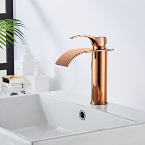 Torneira Para Banheiro Dourada Bica Alta Monocomando Cascata Luxo Misturador Sinko Torneira Para Banheiro Dourada Bica Alta Monocomando Cascata Luxo Misturador Sinko Artificio Lar 