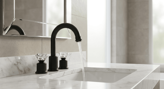 Torneira para Banheiro Kristalux Bathroom Suites Artificio Lar Preto Fosco