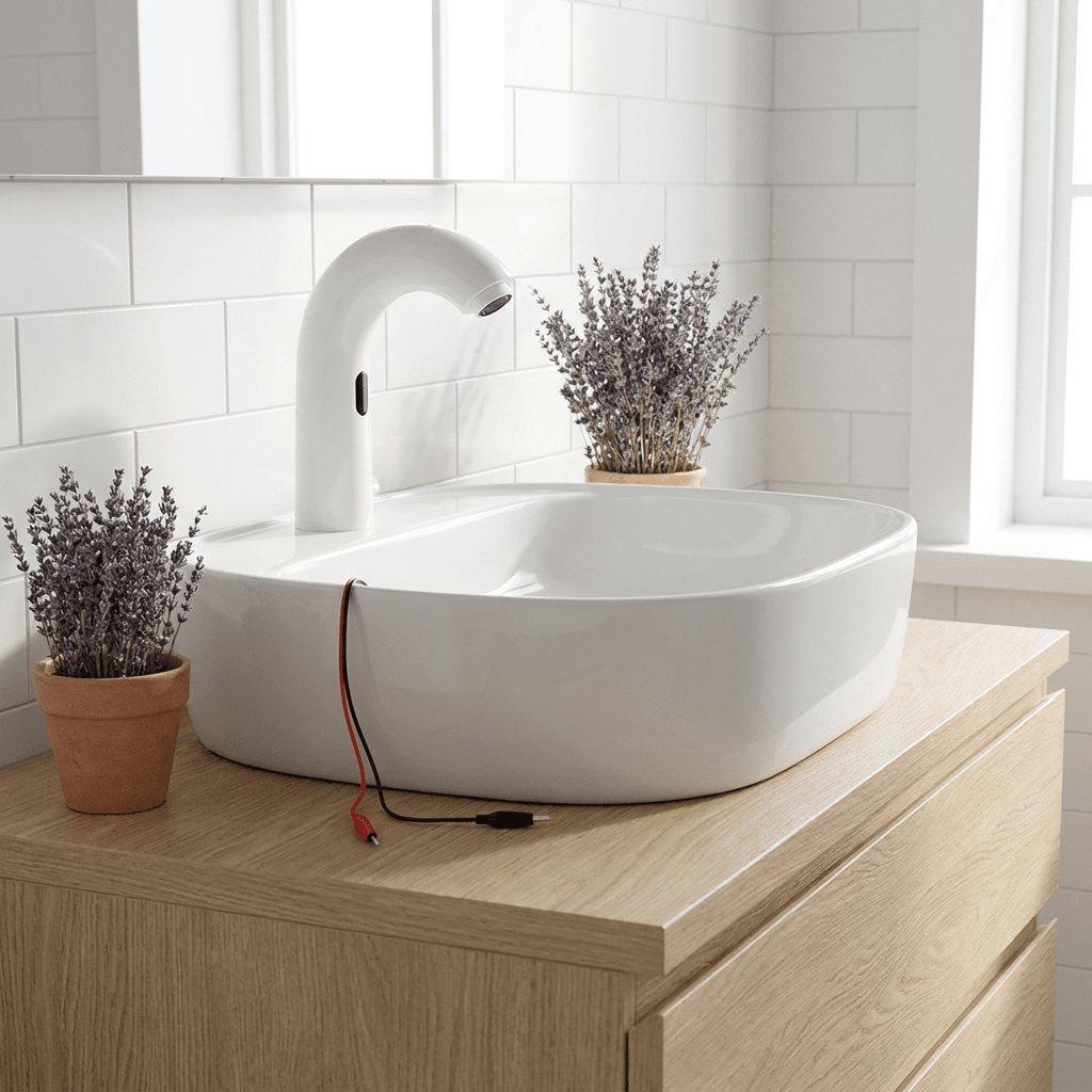 Torneira para Banheiro Monocomando Automática AquaSense Bathroom Suites Artificio Lar 