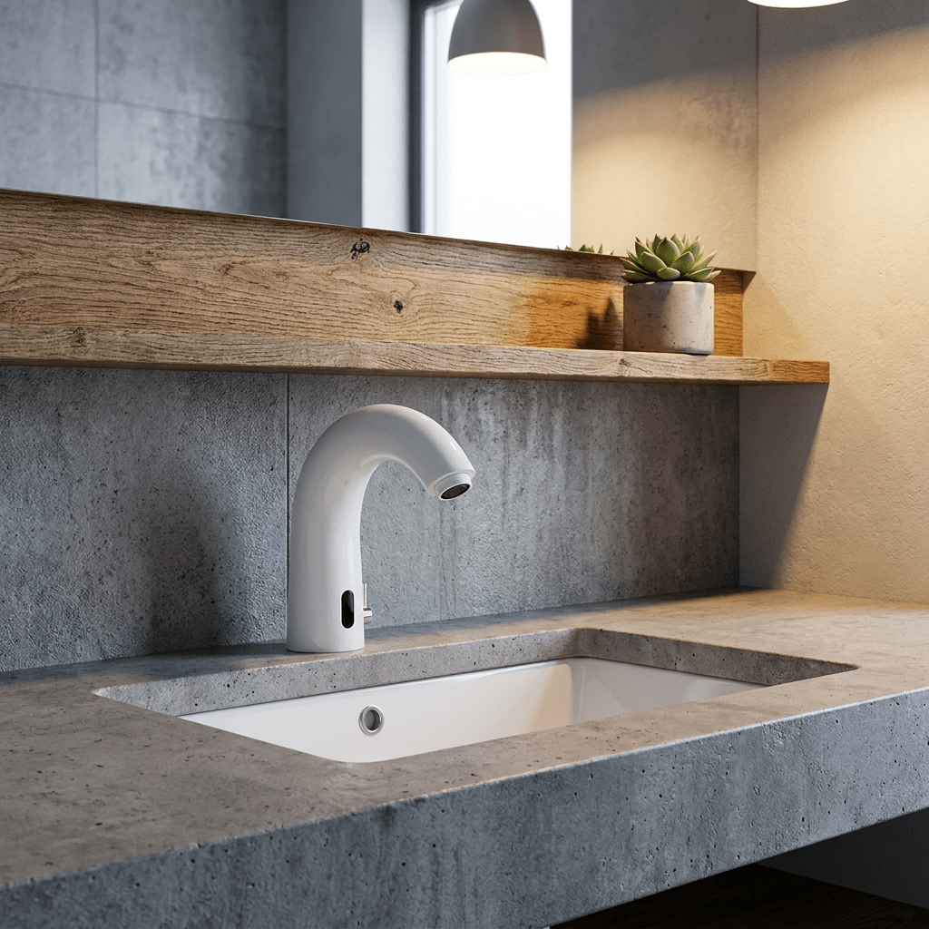 Torneira para Banheiro Monocomando Automática AquaSense Bathroom Suites Artificio Lar 