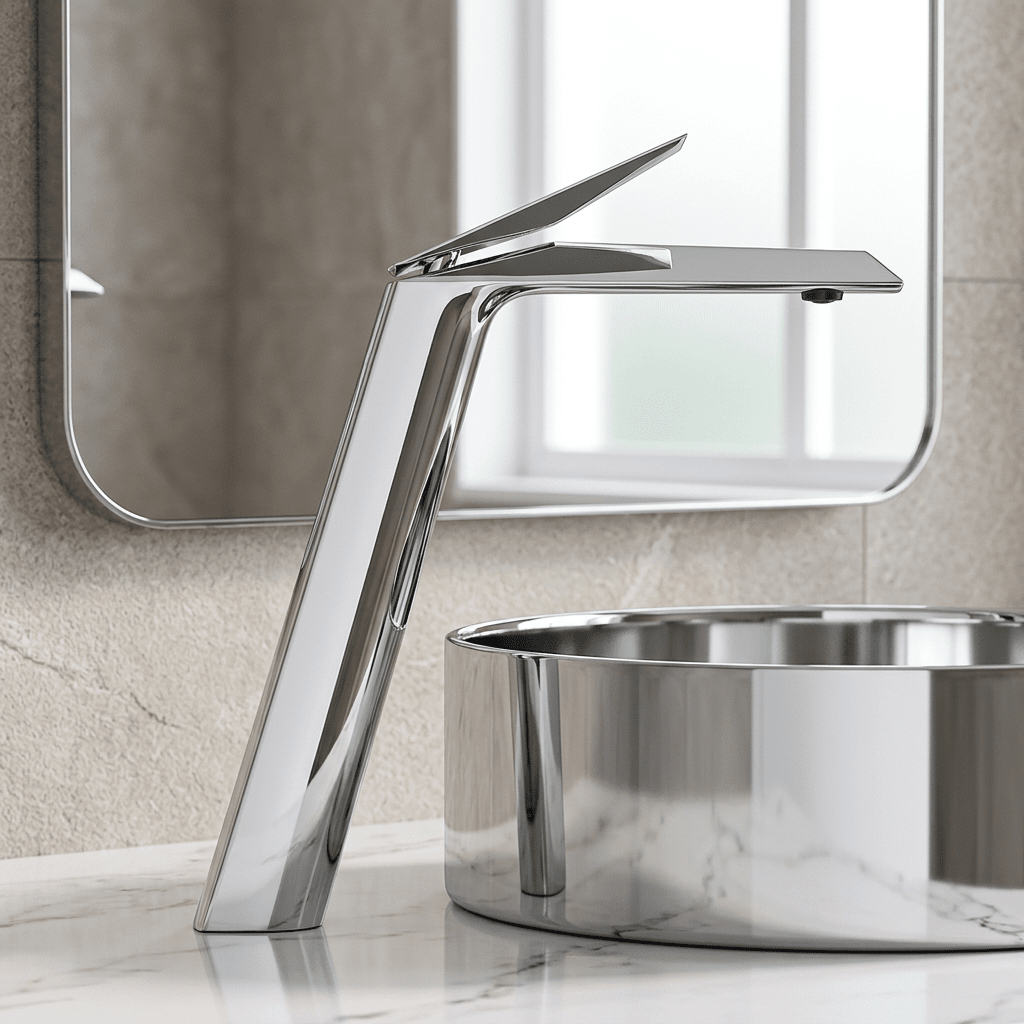 Torneira para Banheiro Monocomando Cascata LuxoFlux Torneira para Banheiro Artificio Lar Cromado 