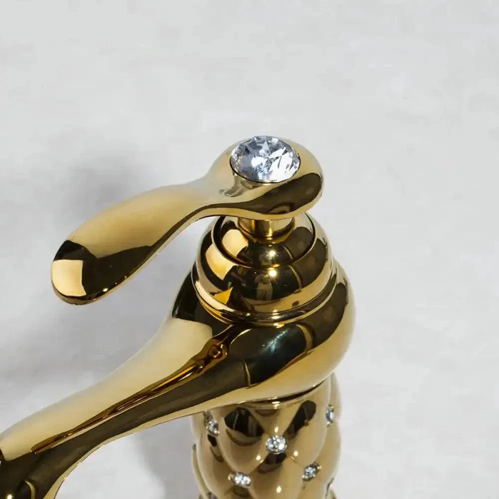 Torneira Para Banheiro Monocomando Com Cristais Siren Torneira Para Banheiro Monocomando Com Cristais Siren Artificio Lar 