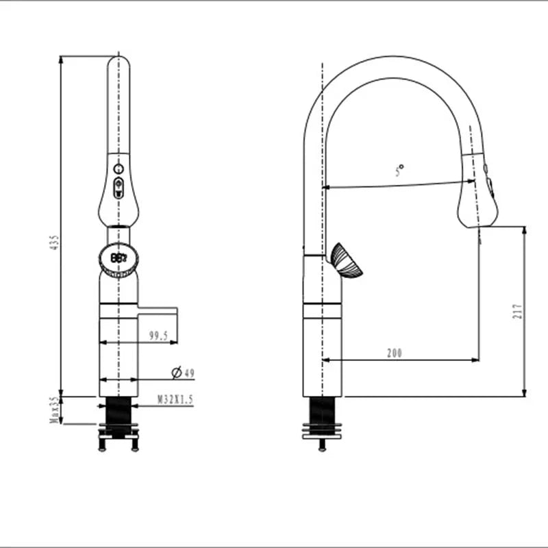 Torneira Para Cozinha Gourmet de Bancada Luxury Tanger Torneira Para Cozinha Gourmet de Bancada Luxury Tanger Artificio Lar 