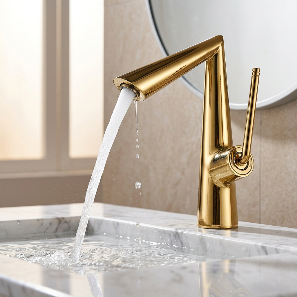 Torneira para Banheiro Monocomando Elegance - Dourado