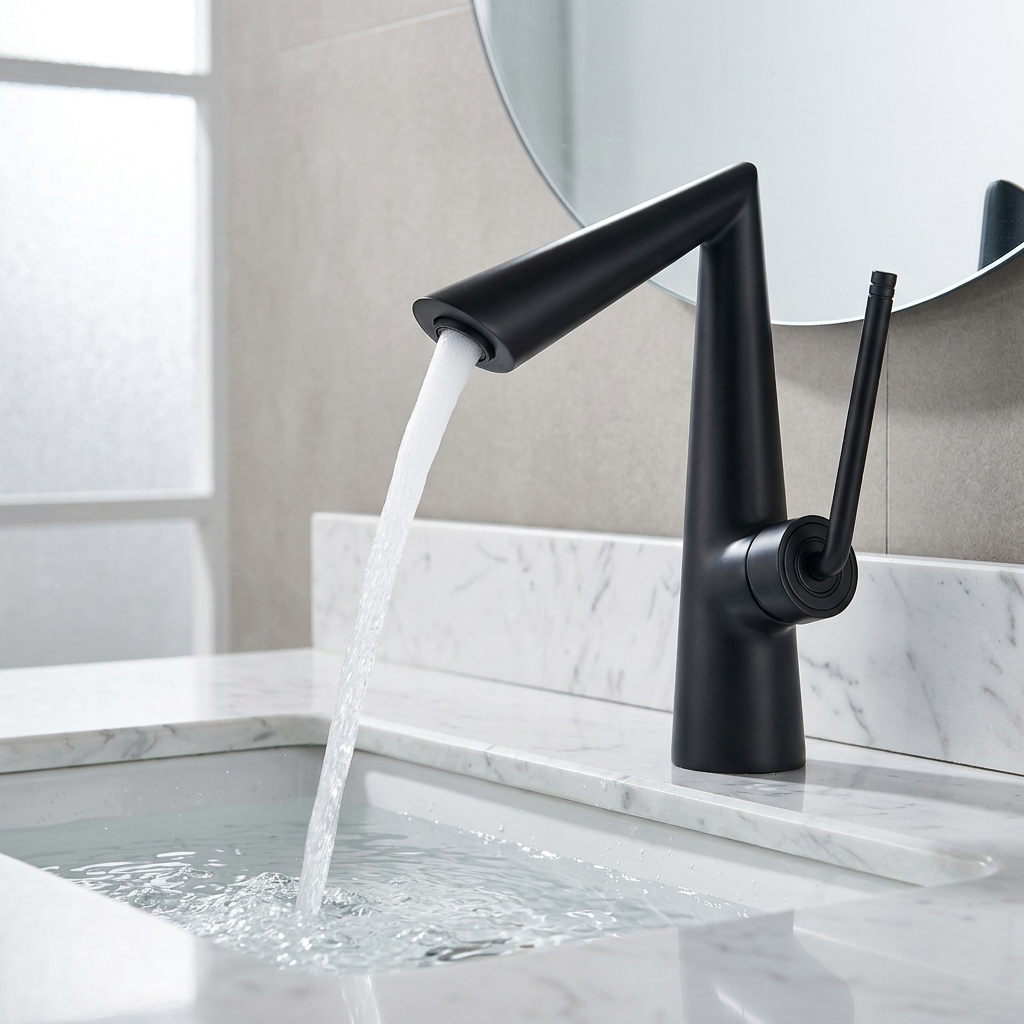 Torneira para Banheiro Monocomando Elegance - Preto Fosco